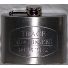 Custom Engraved Hip Flask Holding 4oz