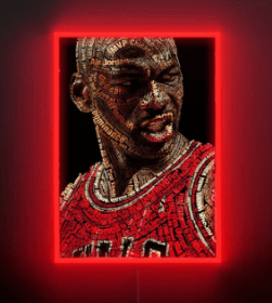 JORDAN FANART CANVAS - NEON FRAME