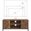 Modern Mid-Century Industrial Metal Wood TV Stand for TV up to 50-inch