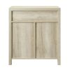 Rustic Farmhouse Barn Door Accent Storage Cabinet White Oak