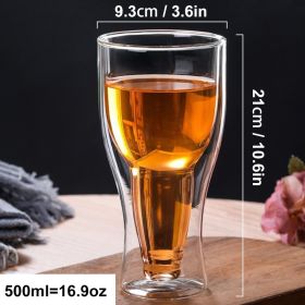 350/500ML Creative Cocktail Wineglass Mug Double Wall Mugs Beer Wine Glasses Drinkware Whiskey Champagne Glass Coffee Vodka Cups