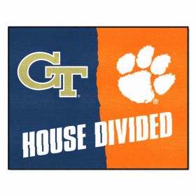 Georgia Tech - Clemson House Divided Rug 33.75"x42.5"