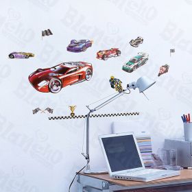 Car Racing - Wall Decals Stickers Appliques Home Decor