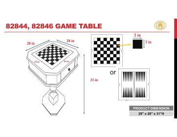 ACME Bishop Game Table in Cherry 82844