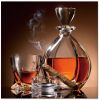 Oppidan Home "Cigar and Tasting Glass" Acrylic Wall Art (40"H X 40"W)