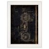 "Motor Bike Patent I" by Cloverfield & Co, Ready to Hang Framed Print, White Frame