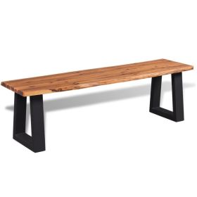 Bench Solid Acacia Wood 63"