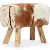 Stool Genuine Goat Leather 23.6"x11.8"x19.7"