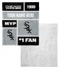 [Personalization Only] OFFICIAL MLB Colorblock Personalized Silk Touch Throw Blanket - White Sox