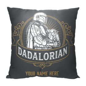 [Personalization Only] Star Wars The Mandalorian Dadalorian Emblem, Personalized Printed Pillow