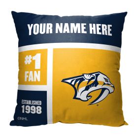 [Personalization Only] OFFICIAL NHL Colorblock Pillow - Nashville Predators