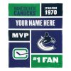 [Personalization Only] OFFICIAL NHL Colorblock Beach Towel - Vancouver Canucks