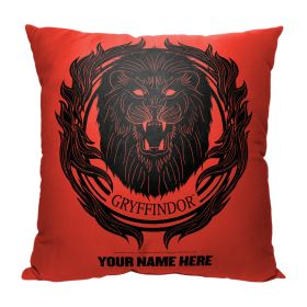 [Personalization Only] WB - Harry Potter - Bold Gryffindor, Personalized 18X18 Printed Throw Pillow