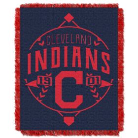 Indians OFFICIAL MLB "Ace" Woven Jacquard Throw Blanket