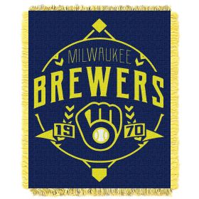 Brewers OFFICIAL MLB "Ace" Woven Jacquard Throw Blanket