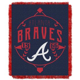 Braves OFFICIAL MLB "Ace" Woven Jacquard Throw Blanket