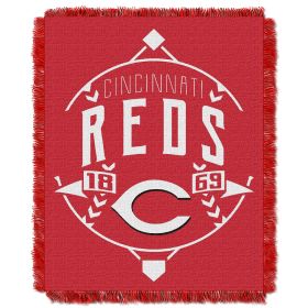 Reds OFFICIAL MLB "Ace" Woven Jacquard Throw Blanket