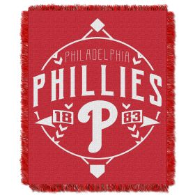 Phillies OFFICIAL MLB "Ace" Woven Jacquard Throw Blanket