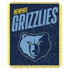 Grizzlies OFFICIAL NBA "Headliner" Woven Jacquard Throw Blanket