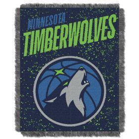 Timberwolves OFFICIAL NBA "Headliner" Woven Jacquard Throw Blanket