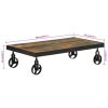 Coffee Table with Wheels Solid Reclaimed Wood 39.4"x21.7"x10.2"