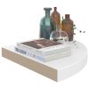 Floating Corner Shelf High Gloss White 13.8"x13.8"x1.5" MDF