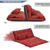 Oris Fur. Sofa Bed Adjustable Folding Futon Sofa Leisure Sofa Bed with Two Pillows RT