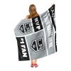 [Personalization Only] OFFICIAL NHL Colorblock Personalized Silk Touch Throw Blanket - Los Angeles Kings