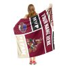 [Personalization Only] OFFICIAL NHL Colorblock Personalized Silk Touch Throw Blanket - Arizona Coyotes