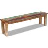 Bench Solid Reclaimed Wood 63"x13.8"x18.1"