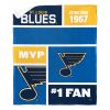 [Personalization Only] OFFICIAL NHL Colorblock Personalized Silk Touch Sherpa Throw Blanket - St. Louis Blues