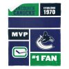 [Personalization Only] OFFICIAL NHL Colorblock Personalized Silk Touch Sherpa Throw Blanket - Vancouver Canucks