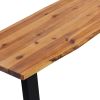 Bench Solid Acacia Wood 63"