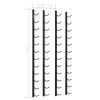 Wall Mounted Wine Racks for 12 Bottles 2 pcs Black Iron