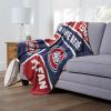 [Personalization Only] OFFICIAL NHL Colorblock Personalized Silk Touch Throw Blanket - Montreal Canadiens