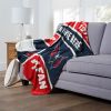 [Personalization Only] OFFICIAL NHL Colorblock Personalized Silk Touch Sherpa Throw Blanket - Washington Capitals