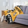 [Personalization Only] OFFICIAL NHL Colorblock Personalized Silk Touch Throw Blanket - Pittsburgh Penguins