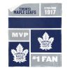 [Personalization Only] OFFICIAL NHL Colorblock Personalized Silk Touch Sherpa Throw Blanket - Toronto Maple Leafs