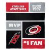 [Personalization Only] OFFICIAL NHL Colorblock Personalized Silk Touch Throw Blanket - Carolina Hurricanes