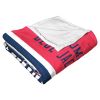 [Personalization Only] OFFICIAL NHL Colorblock Personalized Silk Touch Sherpa Throw Blanket - Columbus Blue Jackets