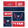 [Personalization Only] OFFICIAL NHL Colorblock Personalized Silk Touch Throw Blanket - Washington Capitals