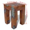 Stool Solid Teak Wood and Resin