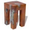 Stool Solid Teak Wood and Resin