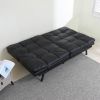 Convertible Memory Foam Futon Couch Bed; Modern Folding Sleeper Sofa-SF267PUBK