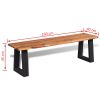 Bench Solid Acacia Wood 63"