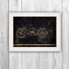 "Motor Bike Patent I" by Cloverfield & Co, Ready to Hang Framed Print, White Frame