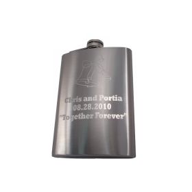 Custom Engraved Hip Flask Holding 8oz