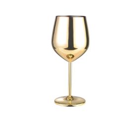 Stainless steel wine glass (Option: Golden)