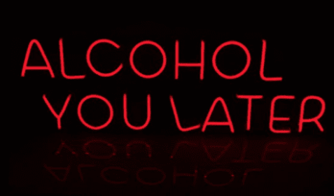 ALCOHOL YOU LATER - NEON SIGN (Color: Red)