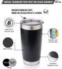 Stainless Steel Tumbler for Hot or Cold Drinks - 4 Color Options